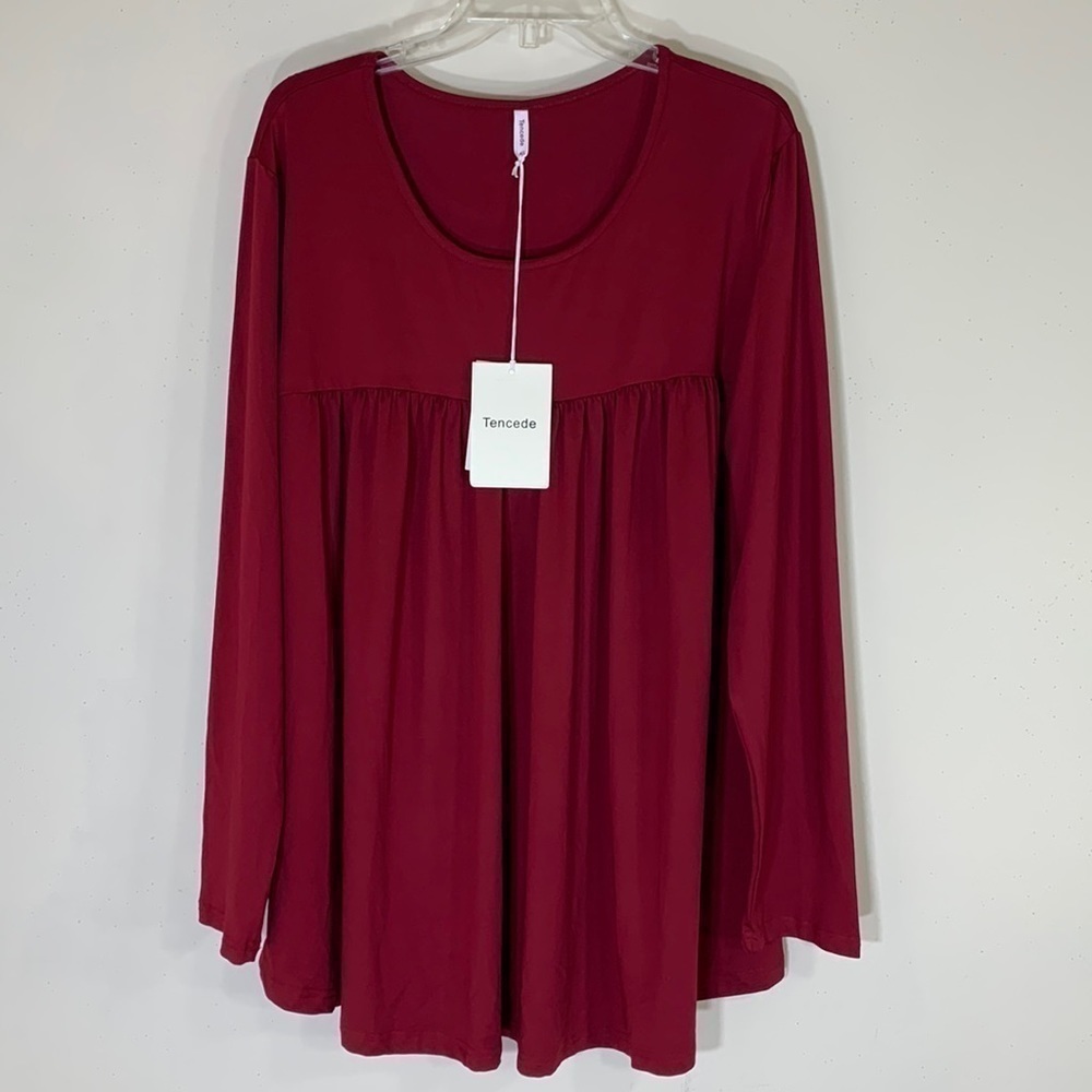 Tencede Long Sleeve Tunic Blouse with Empire Waist. 4XL. NWT.